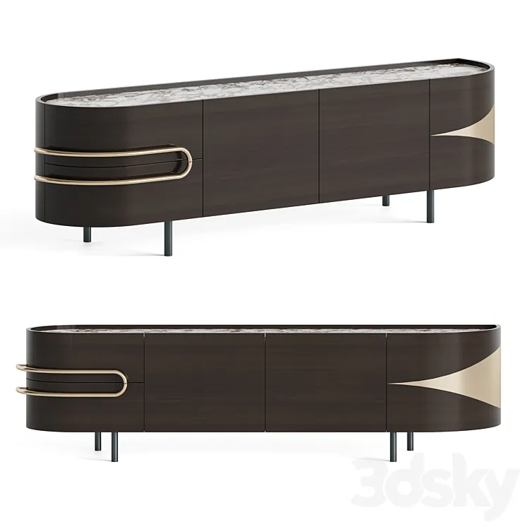TV stand OLIVAL 3DS Max Model
