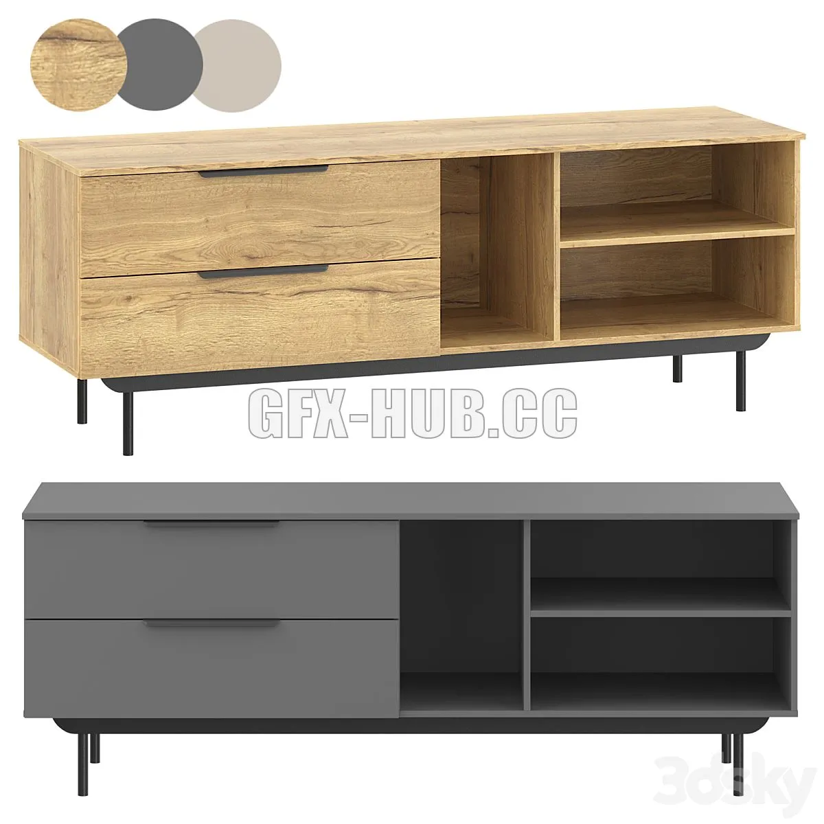 TV stand Quelen 1 3dsMax Model