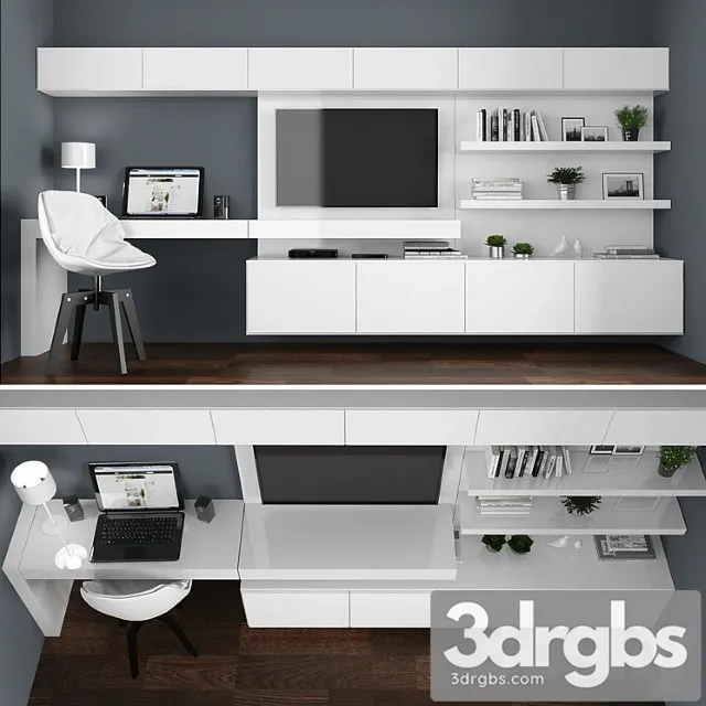 Tv stand set 030 3dsmax Download