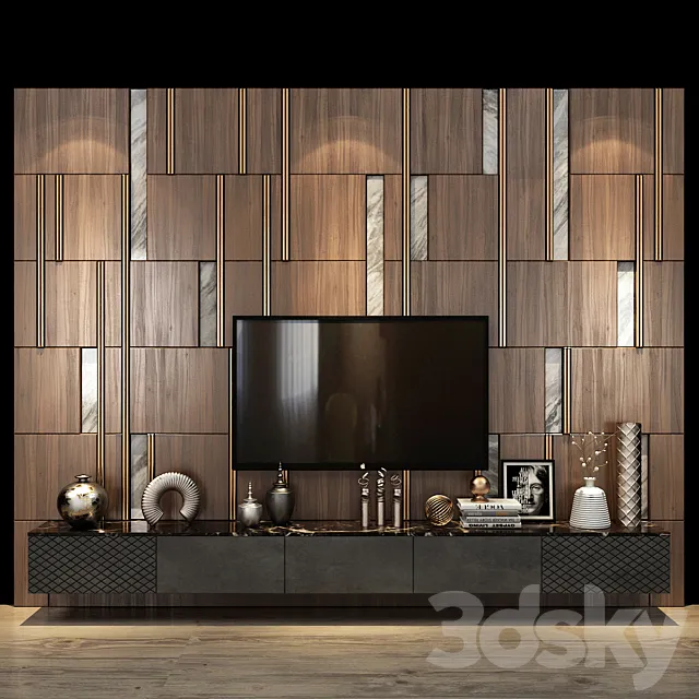 TV Stand set 0302 3ds Max