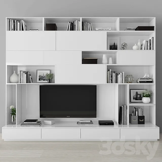 TV stand set 041 3DS Max Model