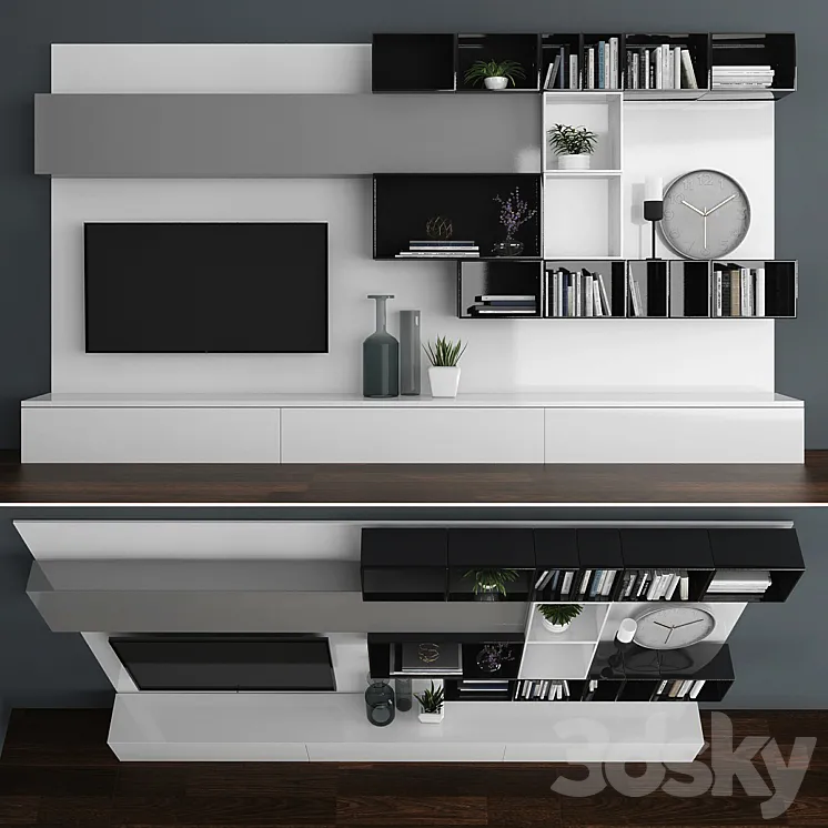 TV stand set 059 3DS Max
