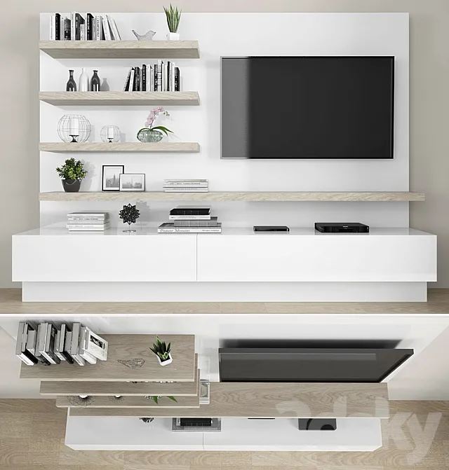 TV stand set 06 3ds Max