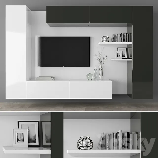 Tv stand set 111 3ds Max