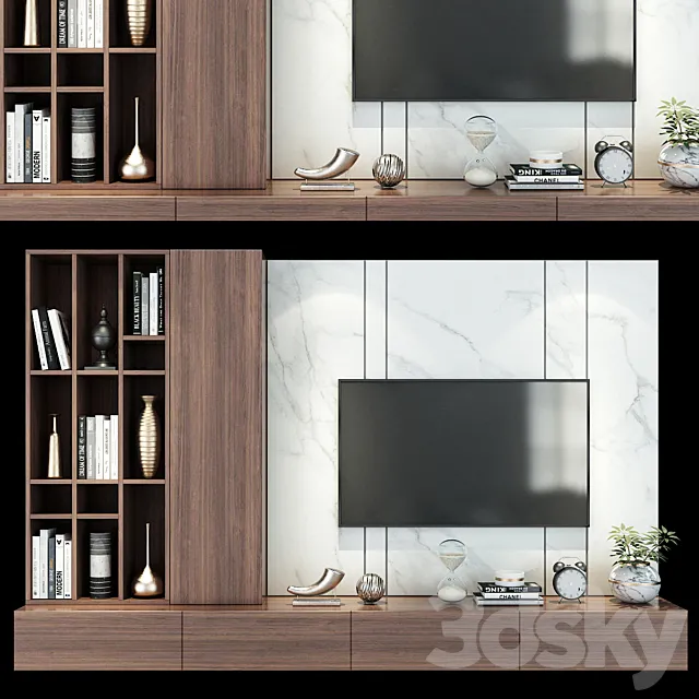 TV Stand set 211 3DS Max Model