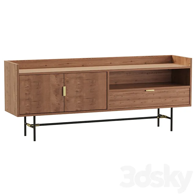 TV stand with sections 3ds Max
