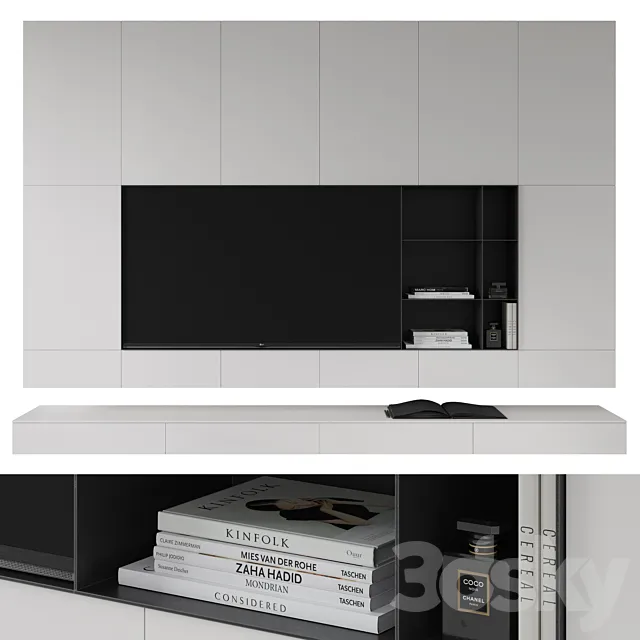 TV wall 0005 3DS Max Model