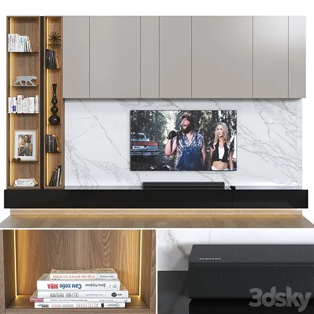 TV wall 009 3dsMax Model