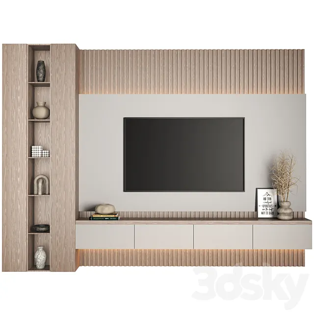 TV wall 01 3dsMax Model