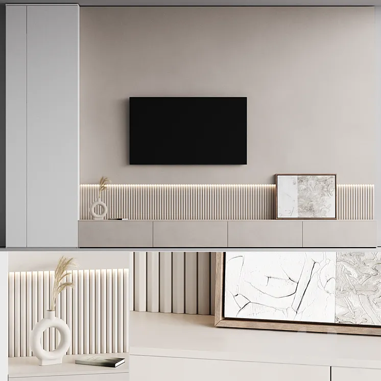 TV wall 02 3DS Max Model