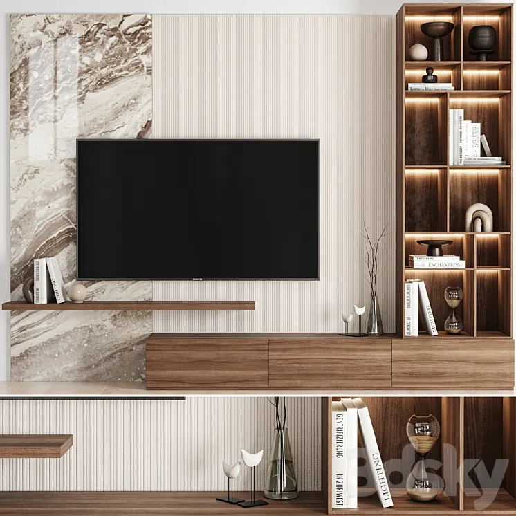 TV Wall 02 3DS Max Model