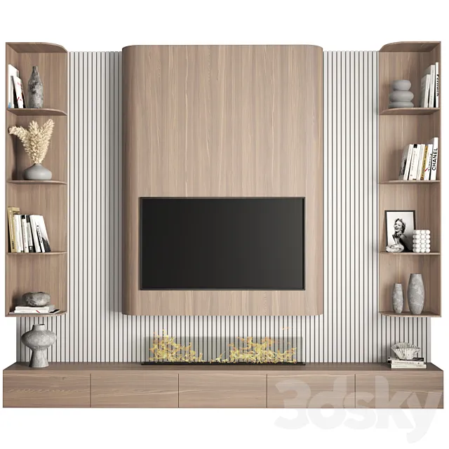 TV wall 02 3dsMax Model