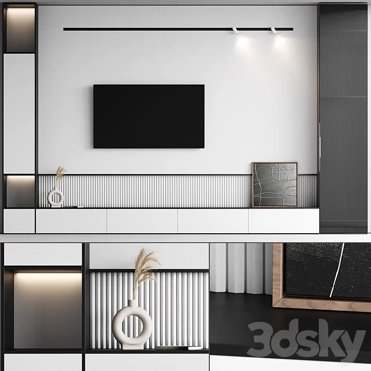 TV wall 03 3DS Max Model