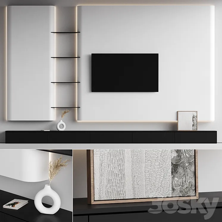 TV wall 04 3DS Max