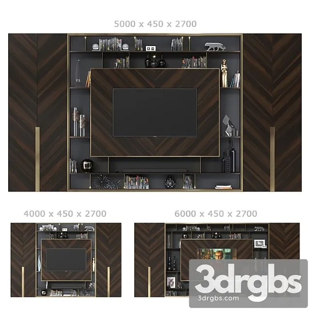 TV Wall 041 3 sizes 3dsmax Download