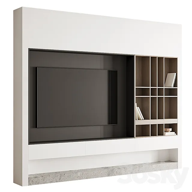 TV wall 05 3ds Max