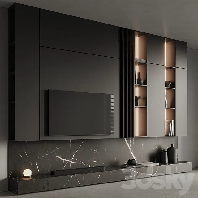 TV Wall 06 3DS Max Model