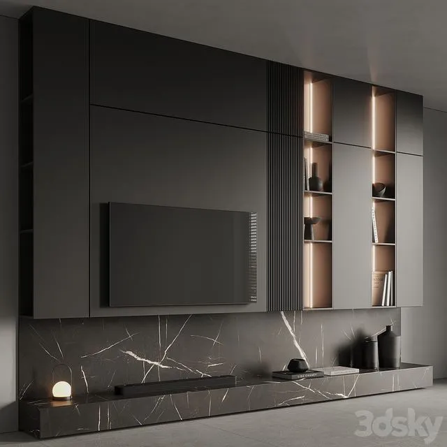 TV Wall 06 3dsMax Model