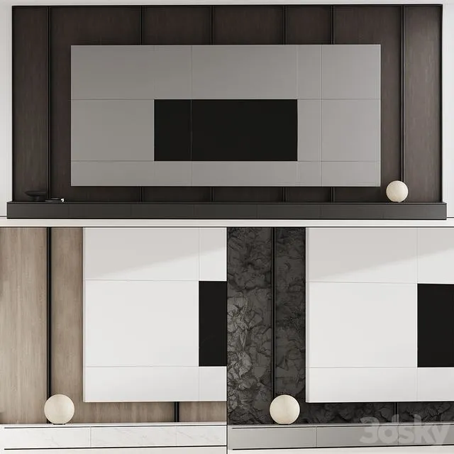 TV wall 08 3dsMax Model
