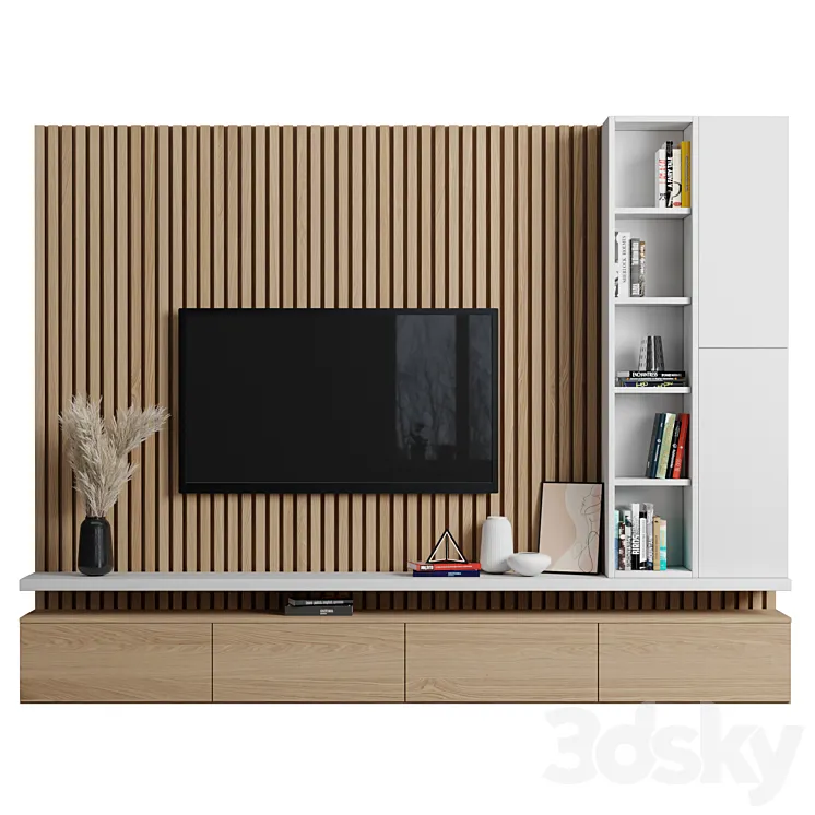 TV Wall 080 3DS Max Model