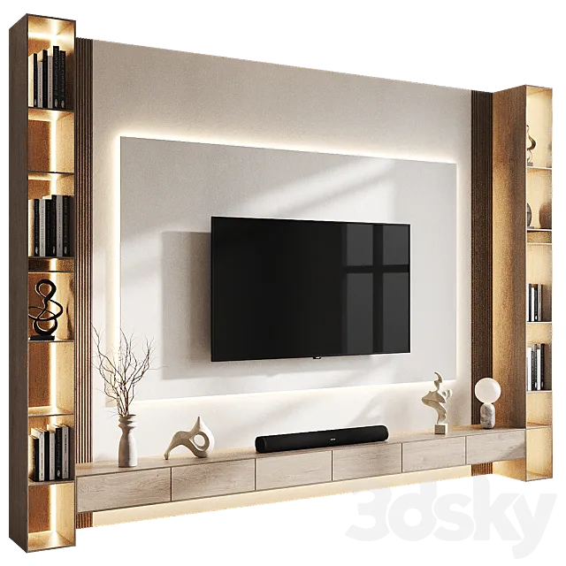 Tv Wall 089 3dsMax Model