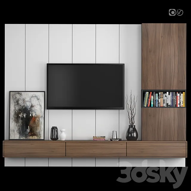 TV Wall 09 3ds Max