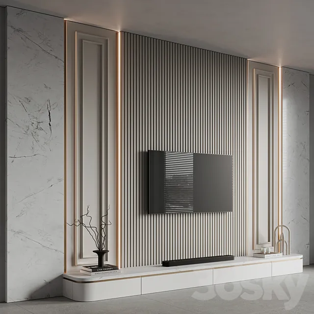 TV Wall 09 3ds Max