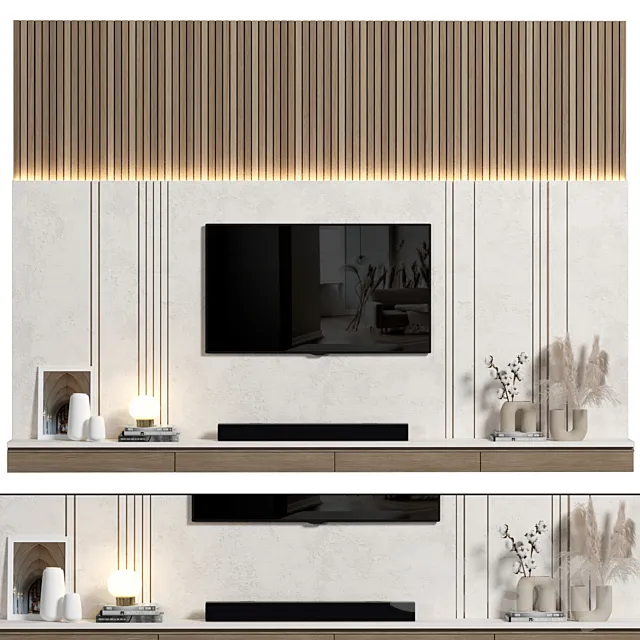 TV Wall 097 3ds Max