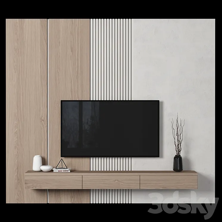 TV Wall 102 3DS Max Model
