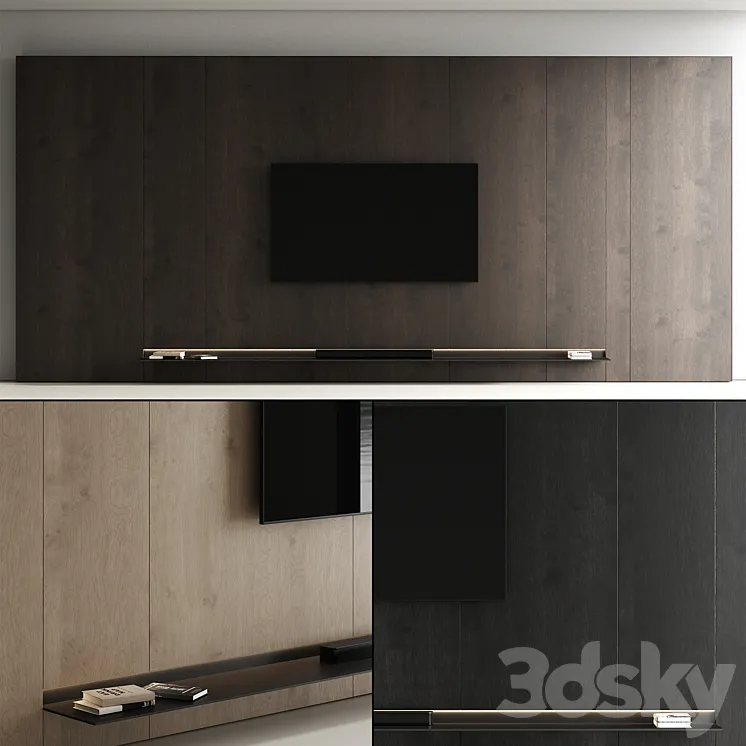 TV wall 11 3DS Max Model