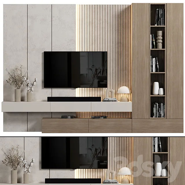 TV Wall 118 3DS Max Model