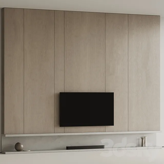 TV wall 16 3ds Max