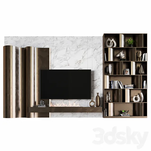 TV Wall 17 3ds Max