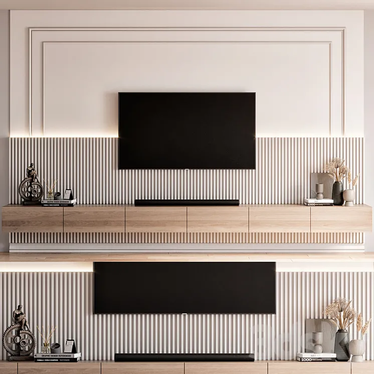 TV Wall 18 3DS Max Model