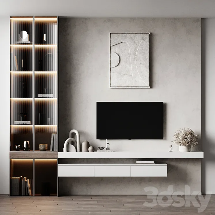 TV Wall 2 3DS Max Model