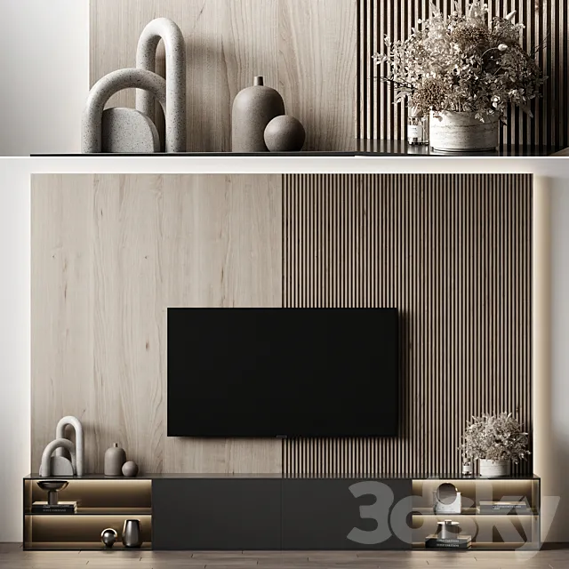 TV Wall 3 3DS Max Model