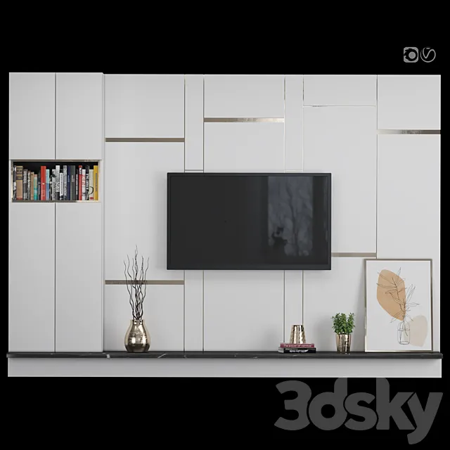 TV Wall 33 3DS Max Model