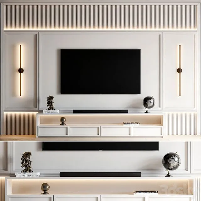 TV Wall 38 (light) 3dsMax Model