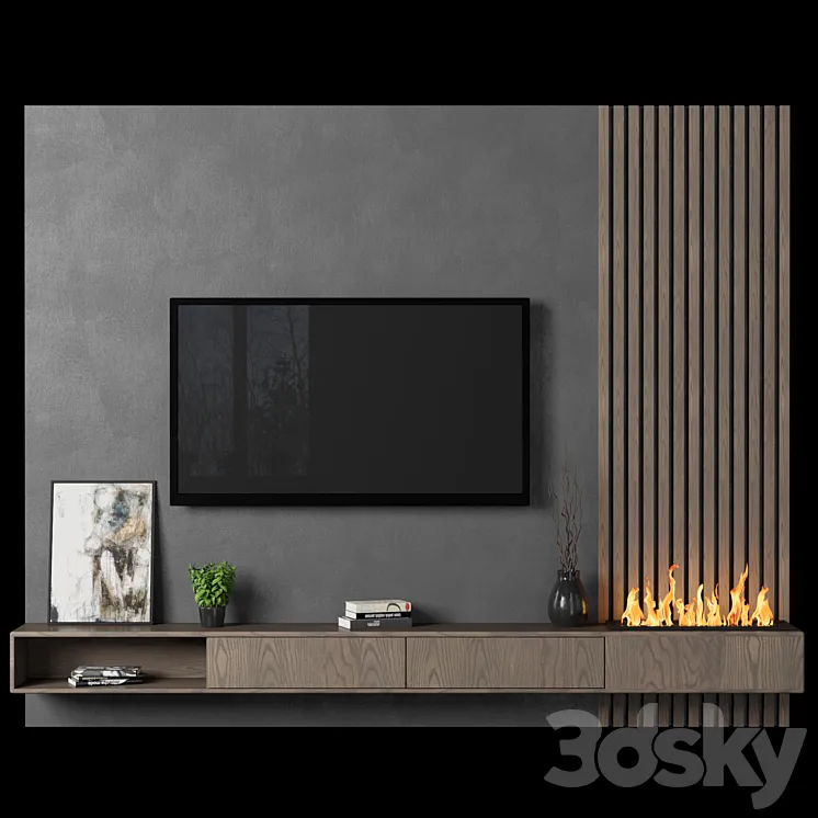 TV Wall 93 3DS Max