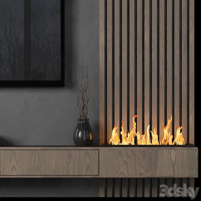 TV Wall 93 3dsMax Model