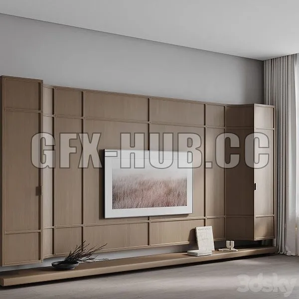 TV wall Kushi 3dsMax Model