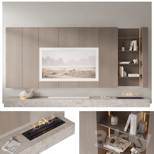 TV Wall Minimalism ZS 3ds Max