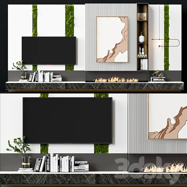 TV wall modern 73 3DS Max Model