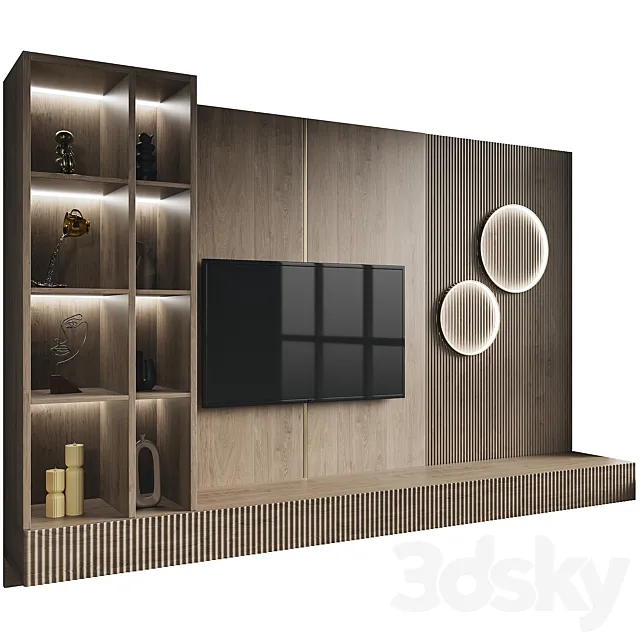 Tv wall set 1 3dsMax Model