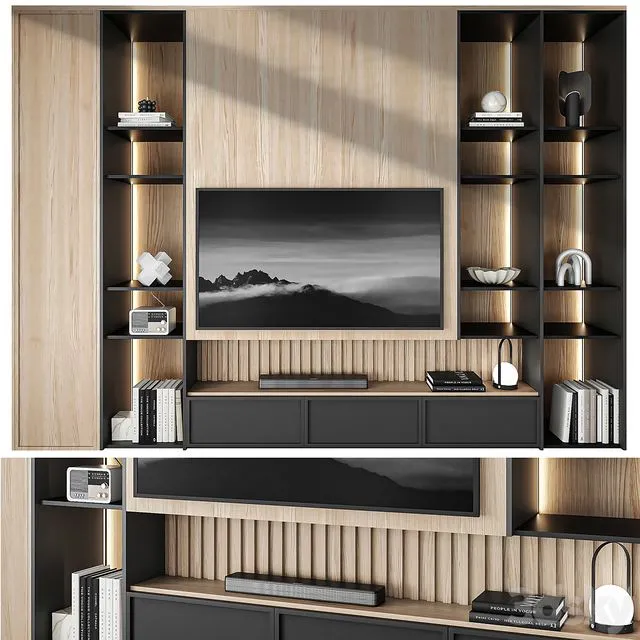 Tv wall set 10 3dsMax Model