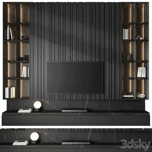 Tv wall set 16 3dsMax Model