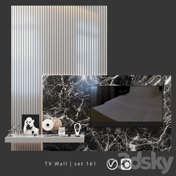 TV Wall | set 161 3DS Max