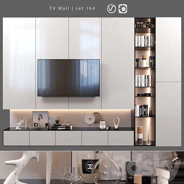 TV Wall | set 164 3DS Max Model