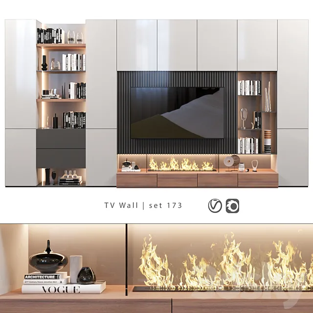 TV Wall | set 173 3DS Max Model