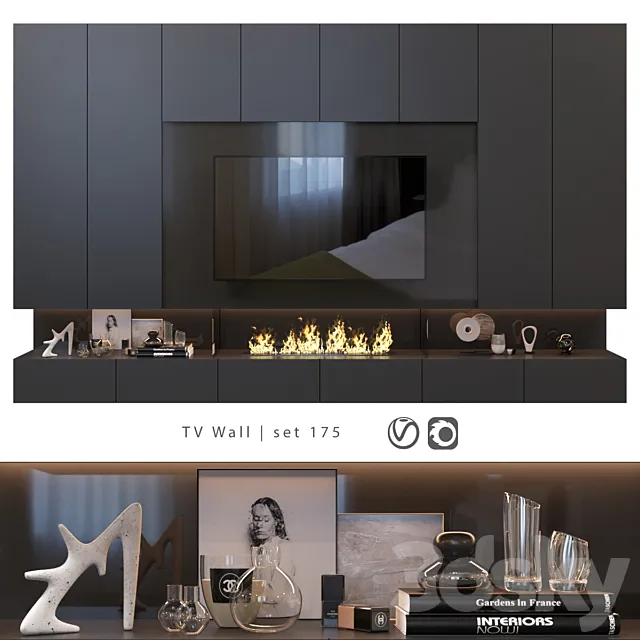 TV Wall | set 175 3DS Max Model